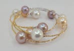Bracelet - 18 carats Or blanc, Or rose, Or jaune, Perles