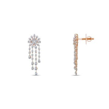 Oorbellen - 18 karaat Roségoud - 1.59ct. tw. Diamant, Nieuw