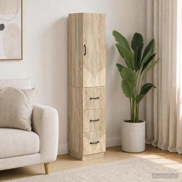 vidaXL Kast Set 2 st 33 x 34,5 x 87 cm Bewerkt hout Sonoma, Verzenden