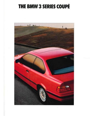 1992 BMW 3 SERIE COUPÉ BROCHURE ENGELS, Nieuw