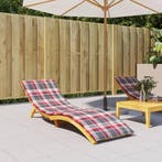 vidaXL Ligbedkussen 200x70x3 cm oxford stof ruitpatroon rood, Verzenden, Nieuw