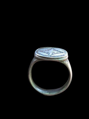 Zilver, Ring islamitische, emaille - Ring, Antiek en Kunst