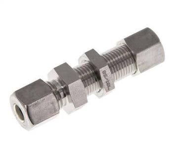 8S Raccord à compression droit en acier inoxydable Cloison, Verzenden