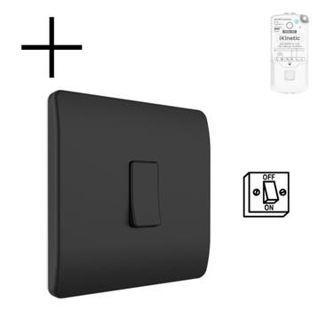 Slimme Draadloze Wandschakelaar | Zwart | RF 433Mhz | 1 knop, Huis en Inrichting, Verzenden, Nieuw