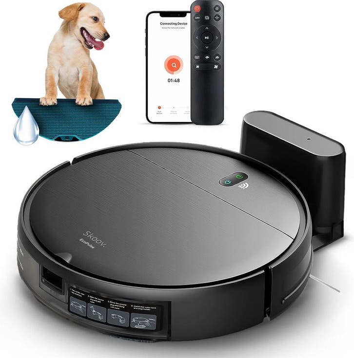 2dekans | Skoov Robotstofzuiger – Met Dweilfunctie,, Doe-het-zelf en Bouw, Reinigingsmachines, Ophalen of Verzenden
