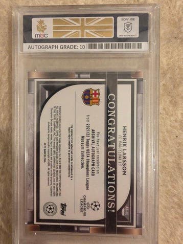 2022 Topps Topps Museum Collection Henrik Larsson Carte
