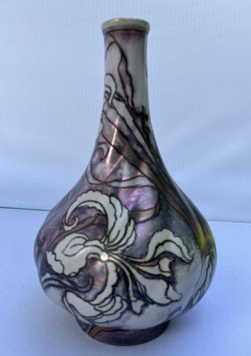 Boch Frères Kéramis - Emile Diffloth - Vaas - Decor 252 -, Antiquités & Art, Antiquités | Verre & Cristal