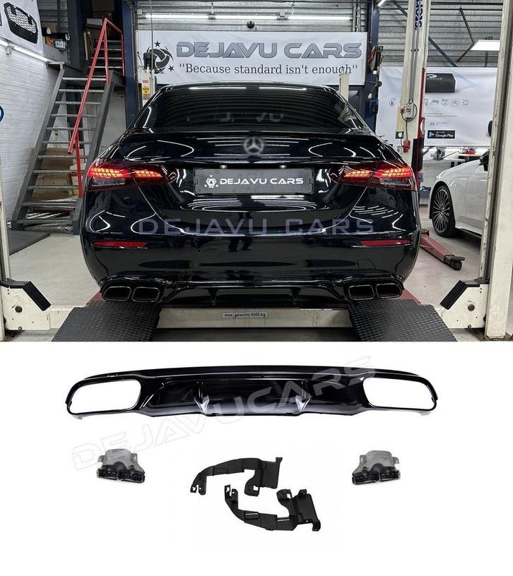 E63 AMG Look Diffuser Night Package voor Mercedes E W213, Auto diversen, Tuning en Styling, Ophalen of Verzenden