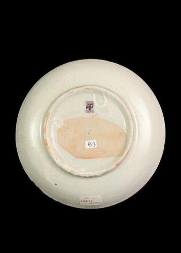 Oud-Chinees Blauw-wit porselein Tek Sing-bord met feniks