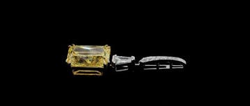Oorbellen - 14 karaat Witgoud, Geel goud - 13.33ct. tw. Geel