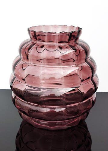 Verreries Doyen - Grote Art Deco vaas Floralies - Vase -, Antiquités & Art