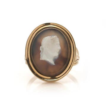 Ring - 18 karaat Geel goud Carneool - Antieke Victoriaanse, Nieuw