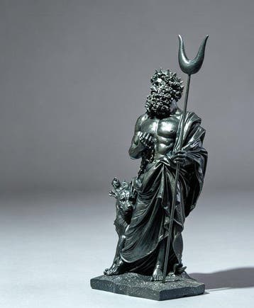 sculptuur, Hades with Cerberus - 29 cm - Hars