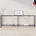 vidaXL Wandtafel 220x35x75,5 cm gehard glas transparant, Huis en Inrichting, Tafels | Bijzettafels, Verzenden, Nieuw