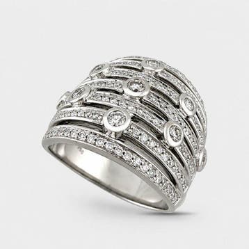 Bague - 18 carats Or blanc, Bague exclusive en or blanc 18, Bijoux, Sacs & Beauté