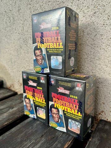 Topps Heritage NFL Football 2026 Release Value Box - 3 Box -