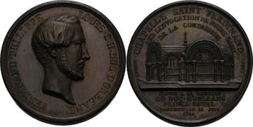 Brons medaille 1843 Frankreich Louis Philippe 1830-1848, Postzegels en Munten, Verzenden, België