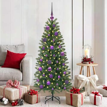vidaXL Kerstbal Set 61 st 150 LEDs Warmwit Ø 6 cm, Verzenden