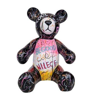 Beeldje - Pop art Teddy bead - glasvezel