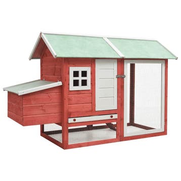 vidaXL Kippenhok 170x81x110 cm massief grenen- en vurenhout, Verzenden
