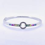 Armband - 18 karaat Witgoud - 1.31ct. tw. - Saffier -