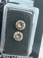 Zonder minimumprijs - 2 pcs Diamant (Natuurlijk gekleurd) -, Nieuw