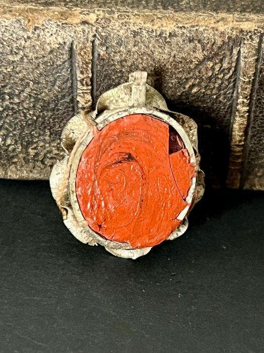 Reliekhouder - Metaal, Glas, Textiel - 1750-1800 - Ex Kolom, Antiek en Kunst, Kunst | Niet-Westerse kunst