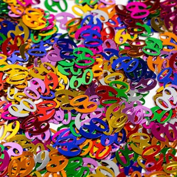 Tafelconfetti 60 Jaar Gekleurd, Hobby en Vrije tijd, Verzenden, Nieuw
