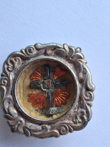 Reliekhouder - Legering, Hout, Papier, Textiel, Glas - 20e