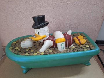 Scrooge McDuck Bathing in Money - 1 Figurine - Disney Demons, Verzamelen, Disney, Nieuw