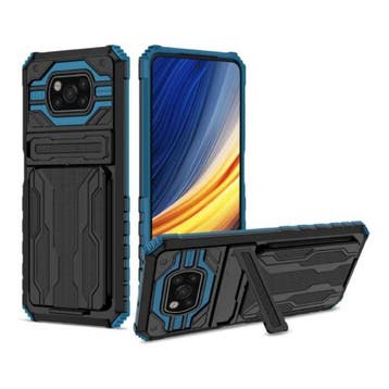 Xiaomi Poco X3 Pro - Armor Card Slot Hoesje met Kickstand -, Verzenden