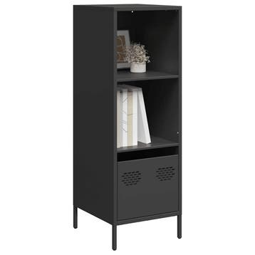 vidaXL Hoge kast 35x39x103,5 cm staal zwart, Verzenden, Nieuw