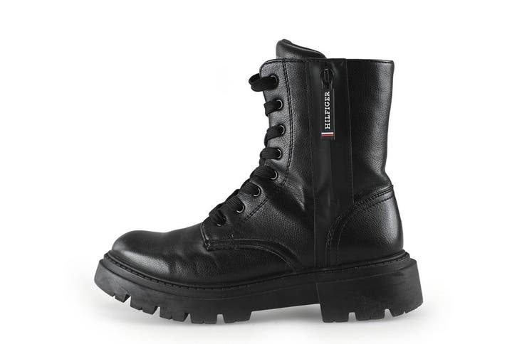 Tommy Hilfiger Veterboots in maat 36 Zwart, Kleding | Dames, Schoenen, Zwart, Zo goed als nieuw, Overige typen, Verzenden