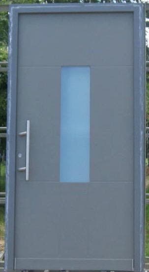 buitendeur , voordeur , deur 115 x 229 wit / kwartsgrijs, Ophalen of Verzenden, Buitendeur