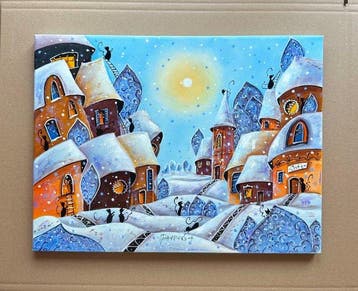 Nataly Grinchenko (XX) - Winter town of cats