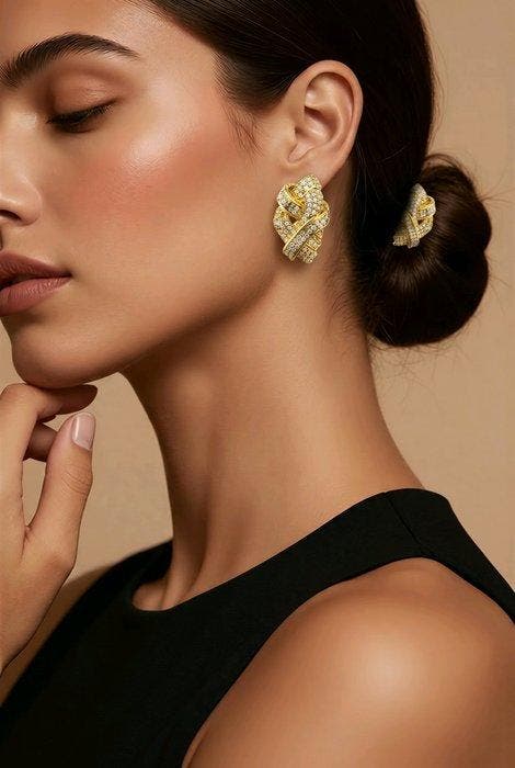 Oorbellen - 18 karaat Geel goud, Exclusieve gecertificeerde, Handtassen en Accessoires, Oorbellen