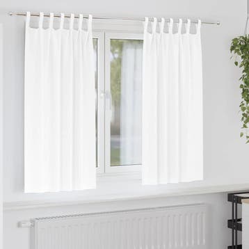vidaXL Blackout Gordijnen met Ringen 2 st Zuiver Wit 175 x, Huis en Inrichting, Verzenden, Nieuw