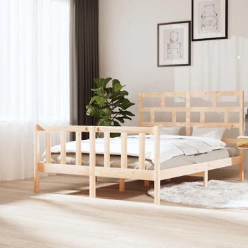 vidaXL Bedframe massief grenenhout 160x200 cm, Verzenden