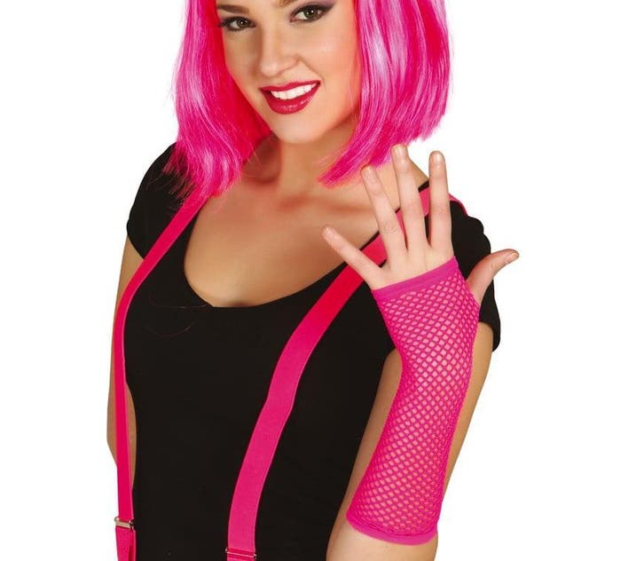 Handschoen Visnet Neon Fuschia, Hobby en Vrije tijd, Feestartikelen, Nieuw, Verzenden