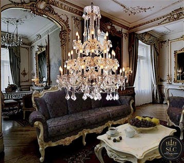 SLC Illumina - MG - Lustre - Cristal - Imperial 30Luci, Antiquités & Art
