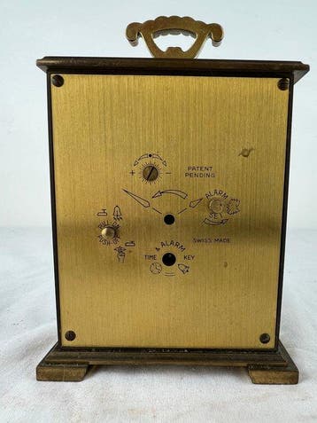 Pendule de cheminée - SWIZA - Laiton - 1960-1970