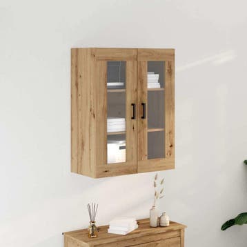 vidaXL Wandkast Artisan Eiken 69,5 x 34 x 90 cm Bewerkt hout, Verzenden