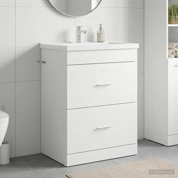 vidaXL Badkamer Onder Het Wastafel Kast Wit 56 x 37,5 x 81, Verzenden, Nieuw