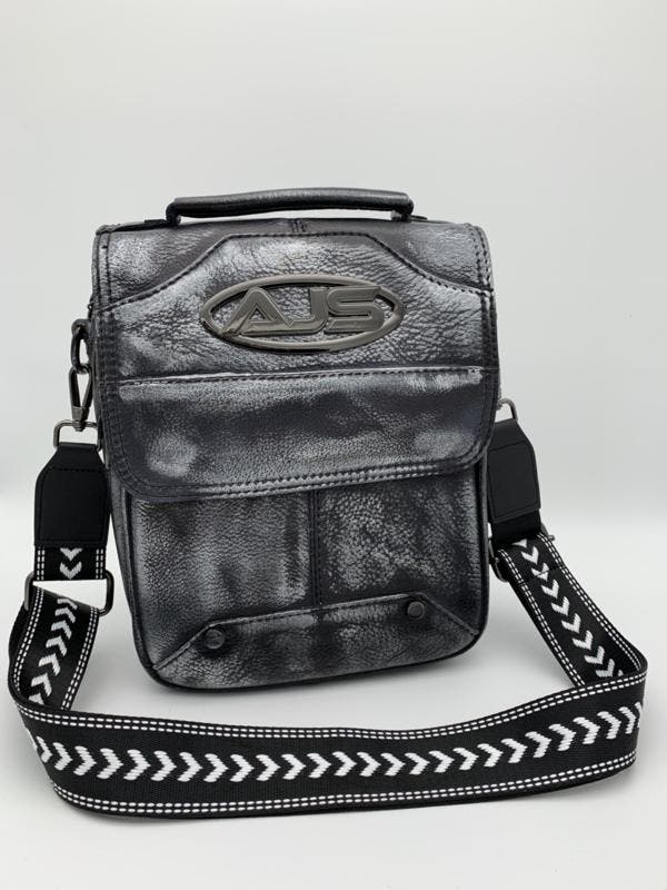 Handtas zwart/zilver schoulder bag 100% leer, Auto-onderdelen, Overige Auto-onderdelen, Nieuw, Ophalen of Verzenden