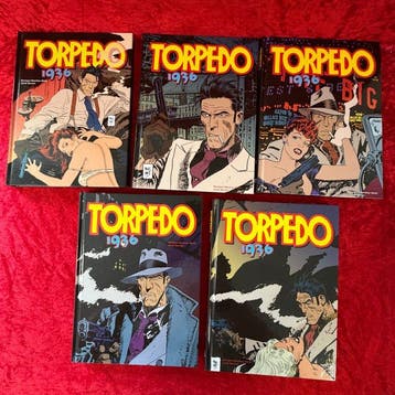 Torpedo 1 t/m 5 - Complete reeks HC - 5 Album - Eerste, Boeken, Stripverhalen, Nieuw