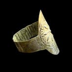 Bronze Bague - rayon de soleil doré antique (Sans prix de