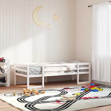vidaXL Kinderbedframe massief grenenhout wit 75x190 cm, Huis en Inrichting, Verzenden, Nieuw