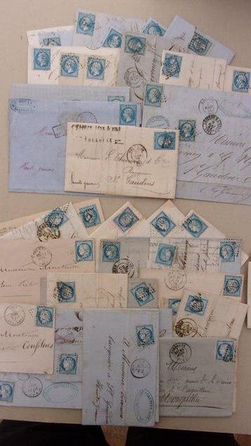 Frankrijk - Verzameling klassieke postzegels op 78, Gestempeld