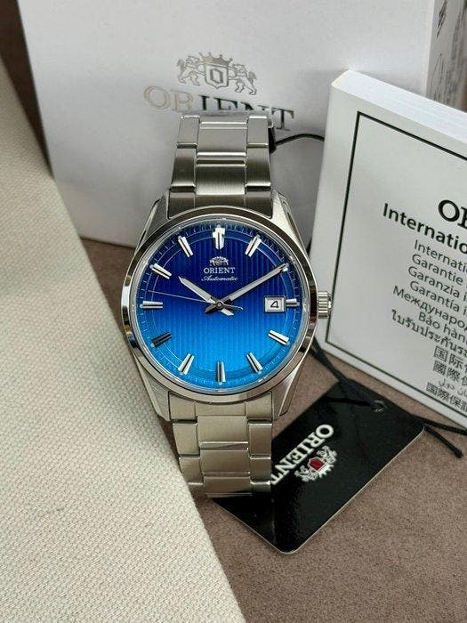 Orient - Stretto Automatic Date Blue/Light Blue Limited, Handtassen en Accessoires, Horloges | Heren