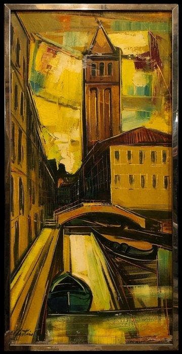 École Européenne (XX) - Venezia Metafìsica, Antiquités & Art, Art | Peinture | Classique